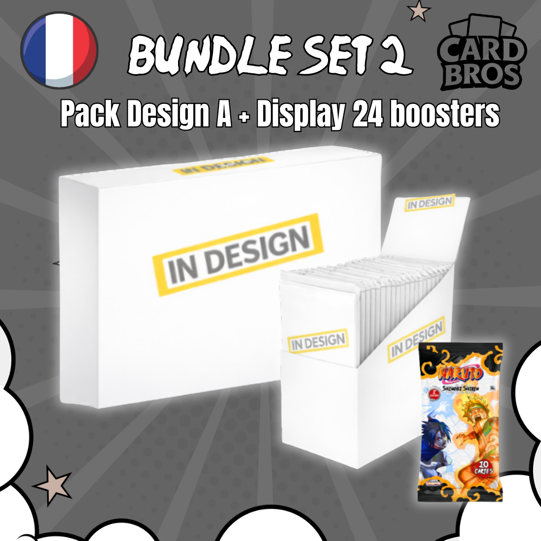 PRECOMMANDE - Bundle SET 2 | Naruto Mythos TCG | SET 2 SHINOBI SHIREN | Première édition (FR)