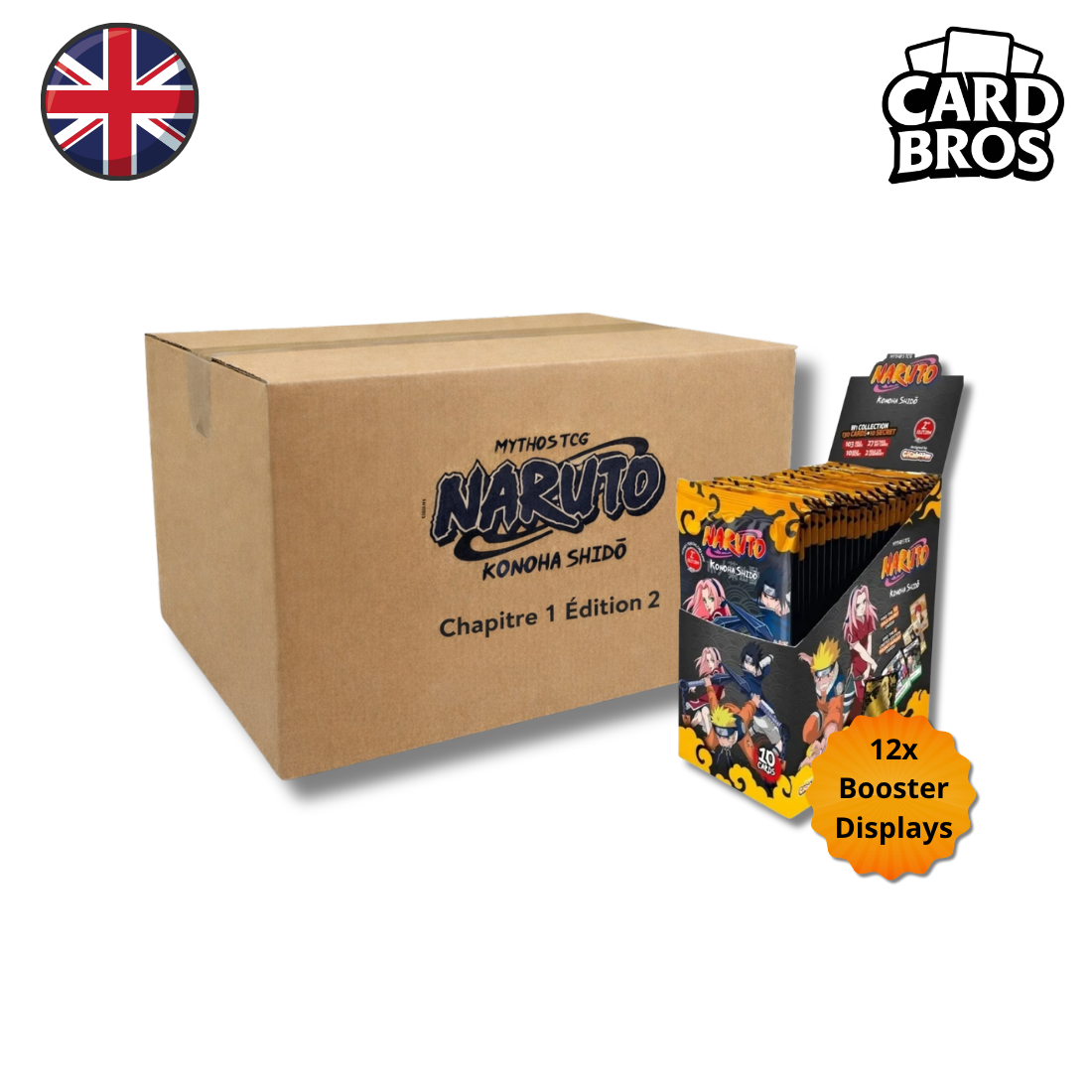 PRECOMMANDE - Case scellée 12 Displays (24 Boosters) | Naruto Mythos TCG | 1er chapitre : Konoha Shidō | 2° Édition (EN)