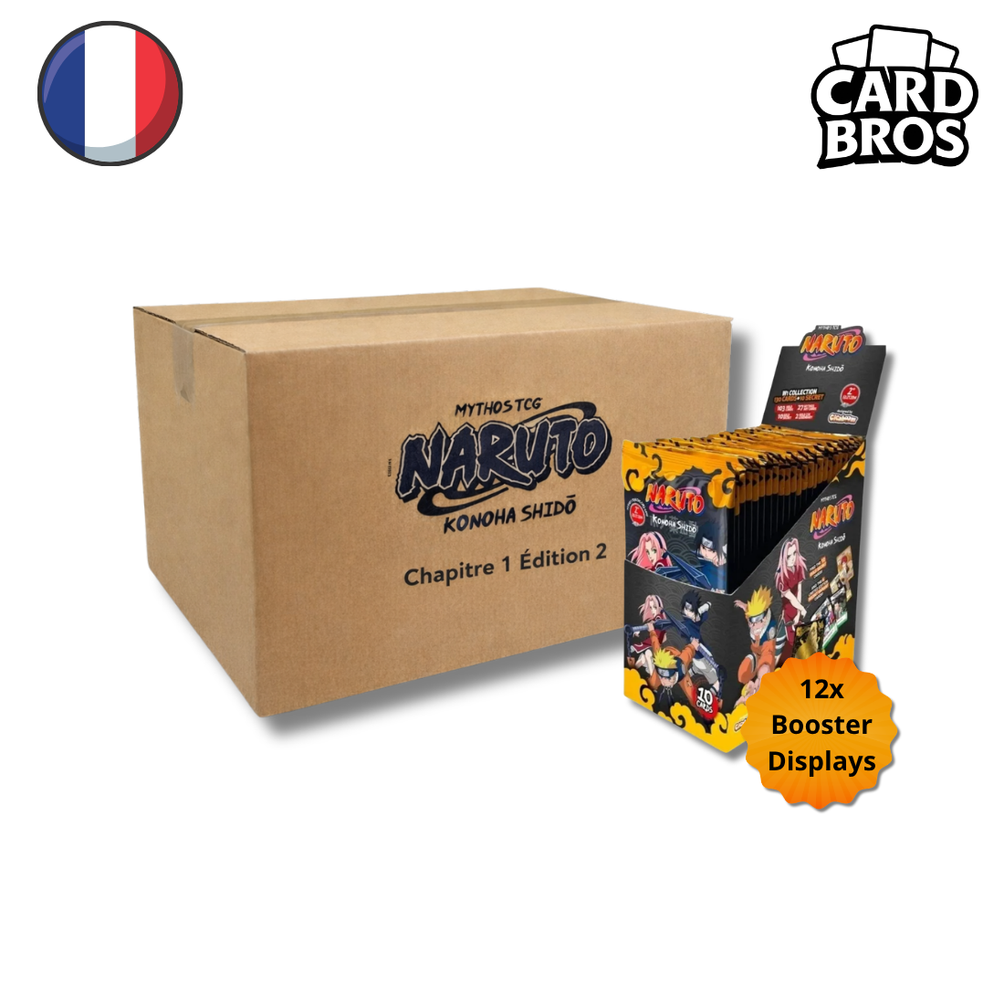 PRECOMMANDE - Case scellée 12 Displays (24 Boosters) | Naruto Mythos TCG | 1er chapitre : Konoha Shidō | 2° Édition (FR)