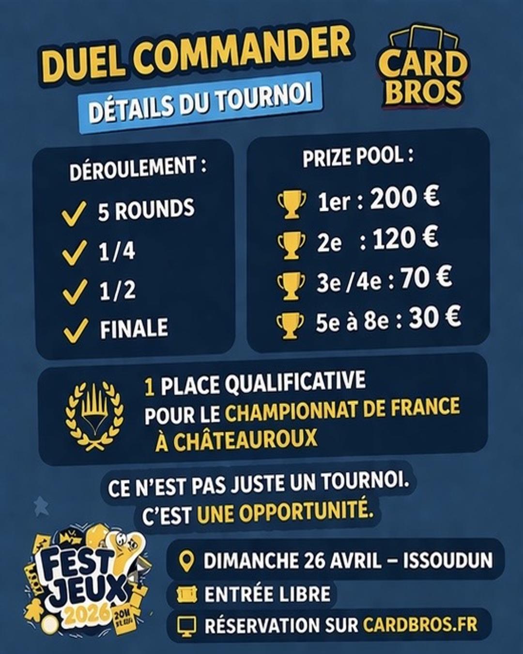 Inscription - Open Qualifier MTG Duel Commander – Festijeux 2026, Issoudun