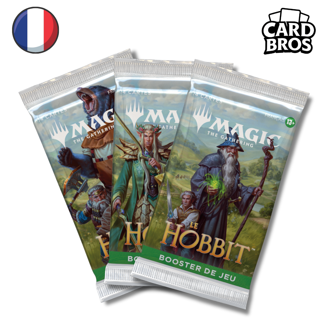 Lot de 3 Boosters de jeu Magic: The Gathering | Le HOBBIT (FR)