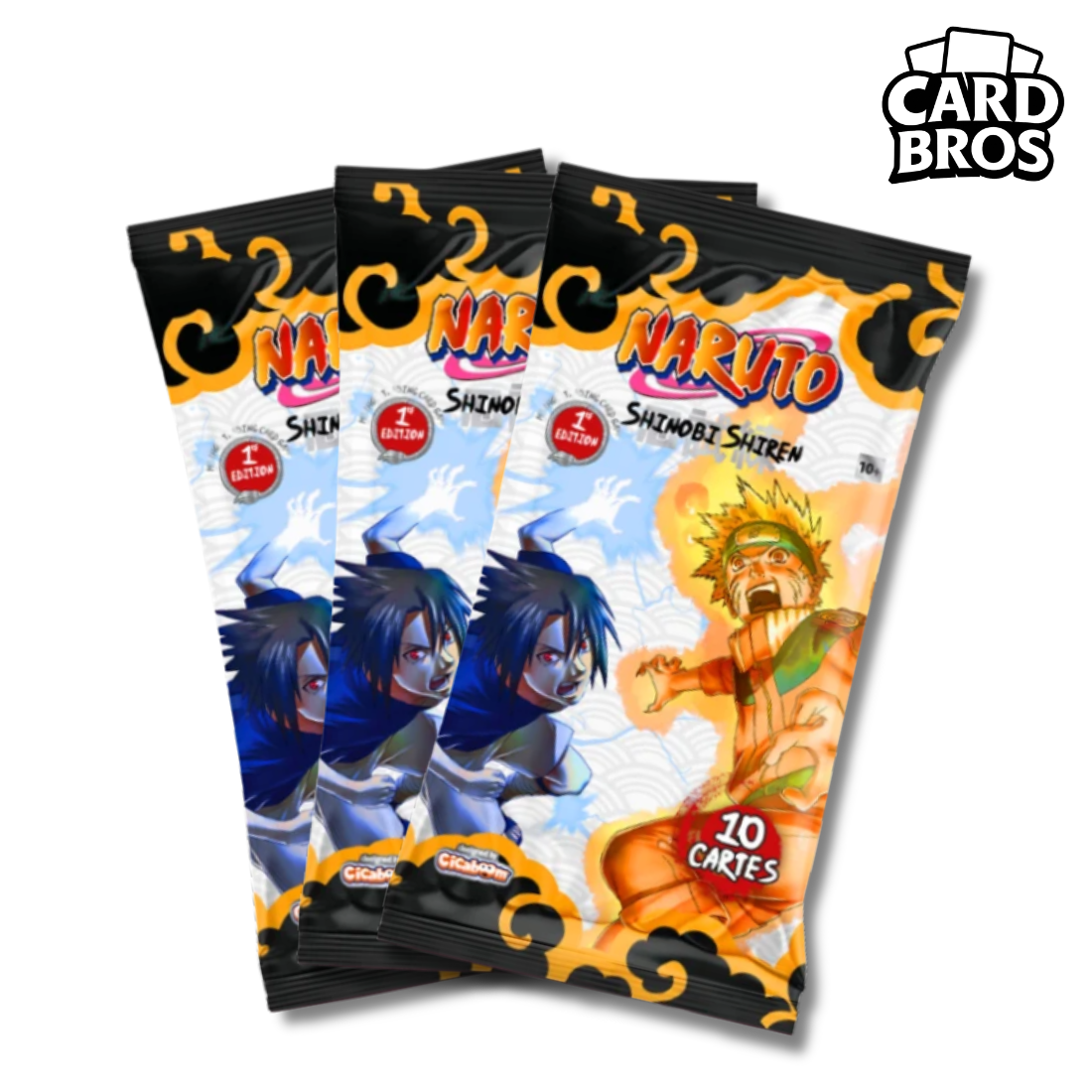 Lot de 3 Boosters | Naruto Mythos TCG | SET 2 SHINOBI SHIREN | Première édition (FR)