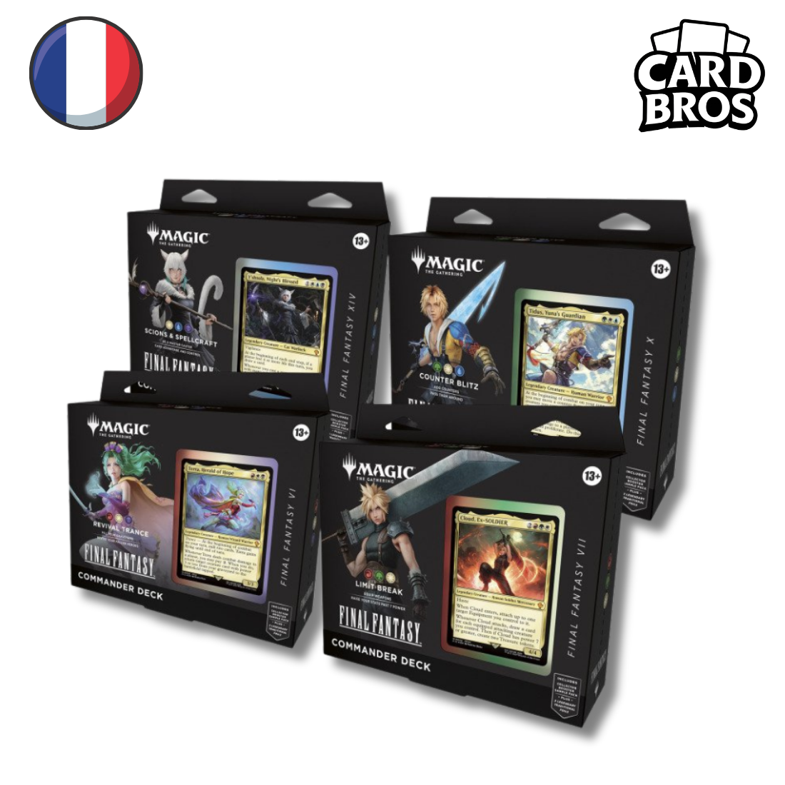 Lot de 4 Deck Commander Magic: The Gathering - FINAL FANTASY (FR)